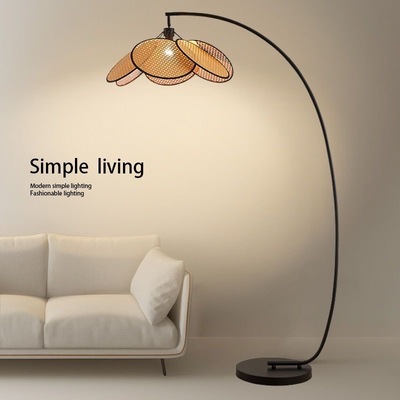 中复古风钓鱼落地灯落地灯客厅