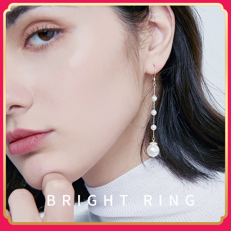 荧星彩环新款潮纯银女耳环气质款