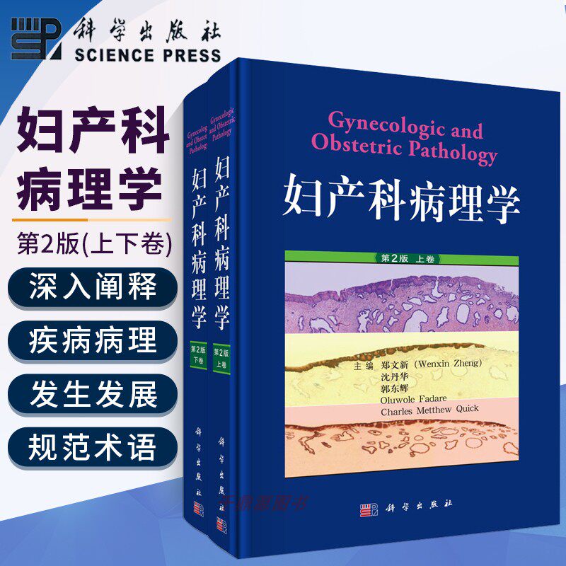 正版书籍 妇产科病理学 第2版上下卷 郑文新 等编 妇产科医学书籍女性生殖道疾病病理学进展 宫颈癌子宫内膜卵巢癌 科学出版社
