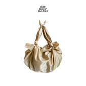 hot 首尔色调包袱包米金色打结单肩包手提包女新款 holy heart