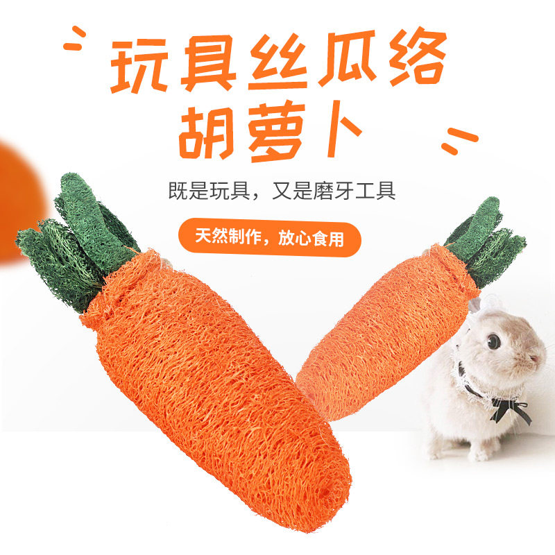 宠物玩具解闷耐咬胡萝卜荷兰猪龙猫兔兔子的生活用品磨牙棒小零食