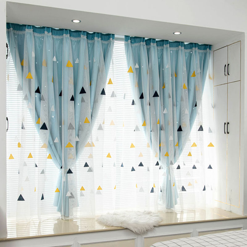 免打孔安装挂钩式粘轨道网红款窗帘整套遮光飘窗遮阳光儿童房出租,居家布艺,定制窗帘,淘宝优惠券,粉丝福利购,淘宝优惠卷