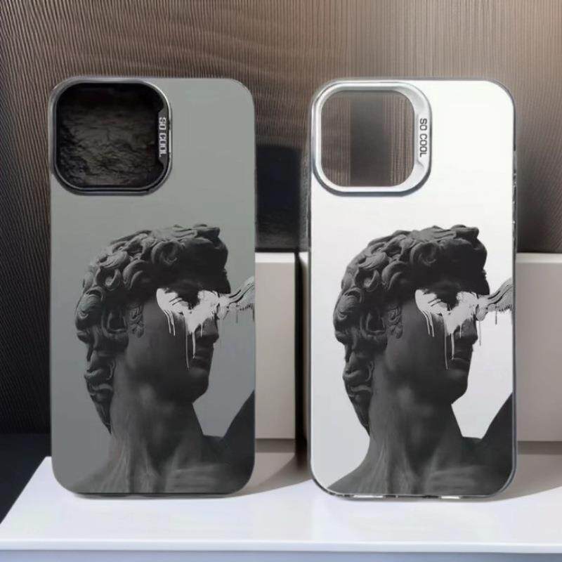 新款手机壳艺术雕像适用苹果17Promax手机壳iPhone16元气壳15欧美风14跨境13保护套