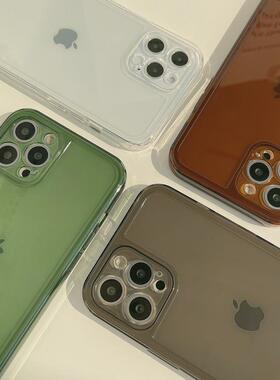 新款手机壳相框透明17Pro max苹果手机壳iPhon16全包XS适用13纯色8p保护套15保护套