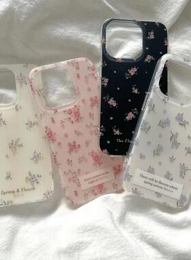 新款手机壳白色碎花适用苹果17promax手机壳16/15pro卡通14/13/12/11硬壳x保护套