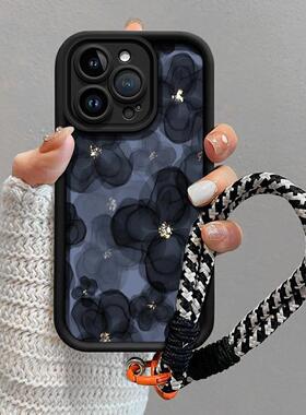 新款手机壳适用vivoY91山茶花Y53SY93时尚Y20A黑色手机壳Y72潮流Y78软壳女生保护套