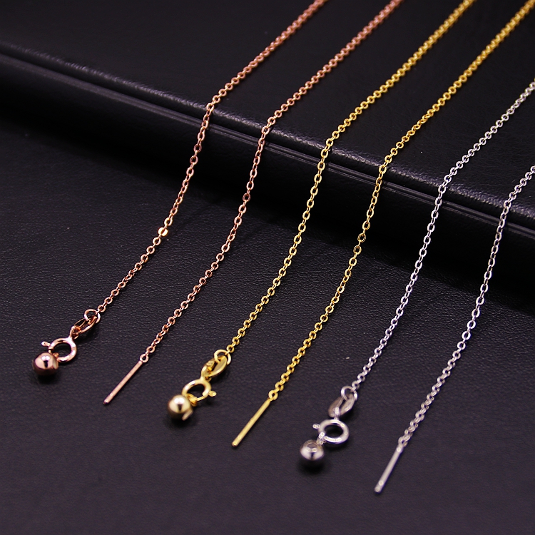 s925纯银项链转运珠穿diy硅胶