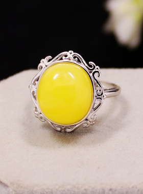 纯银戒指空托镂空镶嵌活口S925