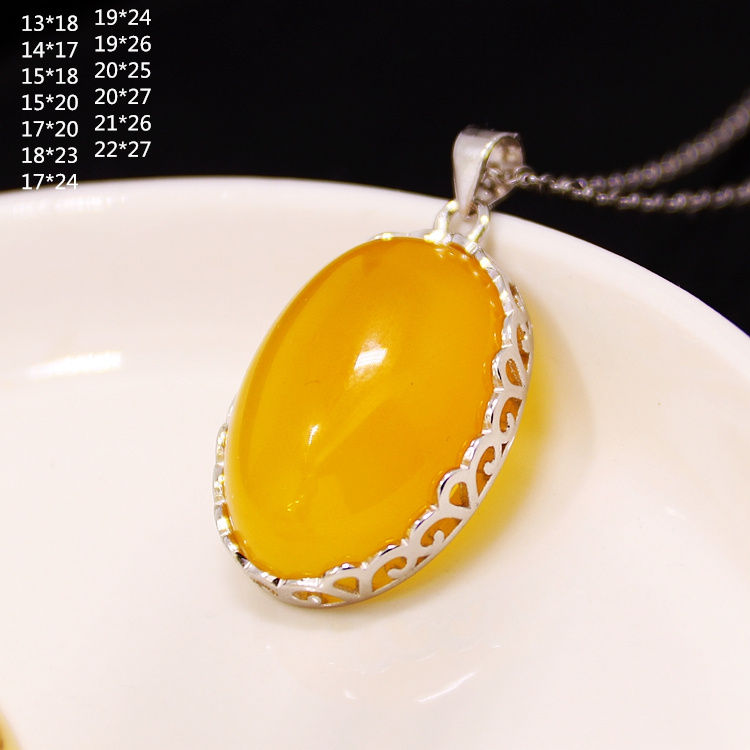 diys925纯银吊坠空托