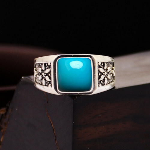 戒指空托男女款DIY蓝珀镶嵌活口