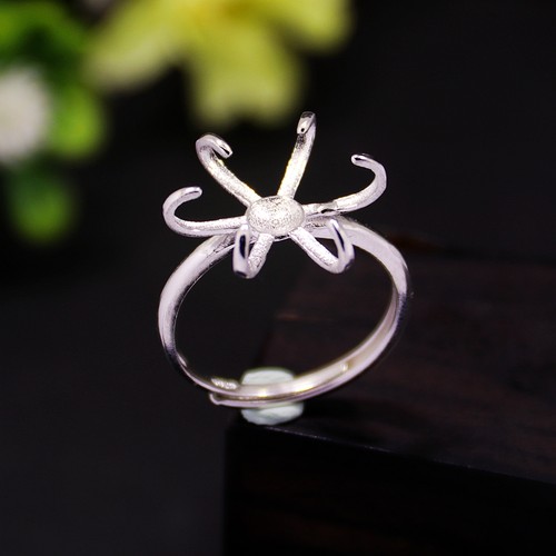 戒指空托不规则形状玫瑰花DIY