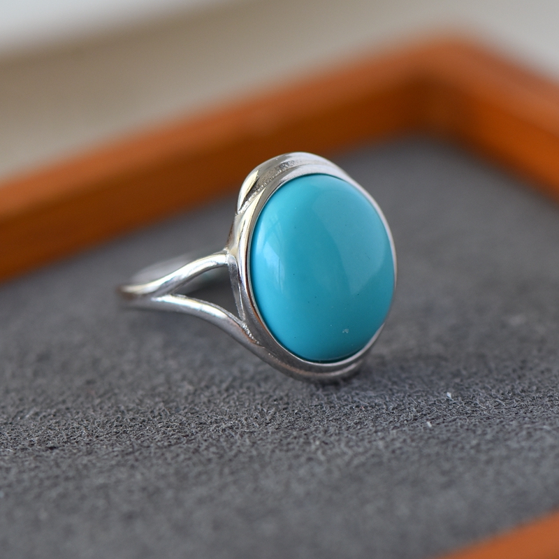 男女款S925纯银宝石镶嵌戒指空托