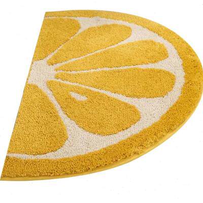 家用金黄色半圆形地垫门垫进门浴室吸水脚垫卧室防滑地毯可以机i.