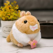 抖音玩具发条摇尾巴仓鼠公仔摇摆 小松鼠会动拉线小兔子玩偶拉绳