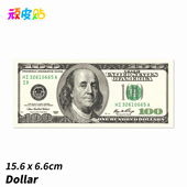 富兰克林美刀贴纸实物1 1比例趣味笔记本电脑旅行箱贴画防水