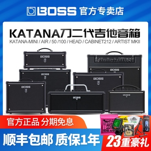 KTN 罗兰音箱BOSS 100 MINI电吉他刀音响贝斯蓝牙 KATANA50 AIR