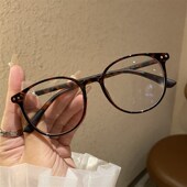 渐变茶色超轻眼镜女款 近视可配有度数显瘦素颜神器防蓝光平光镜框
