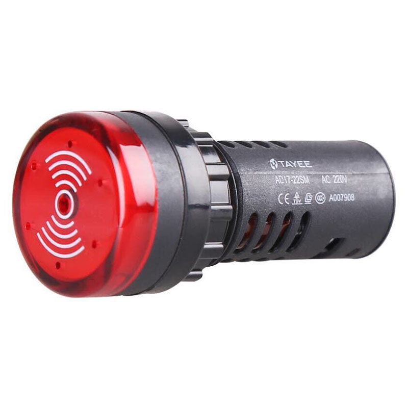 上海天逸22闪光蜂鸣器AD17-SM AC/DC24V220V 间断音红黄连续响