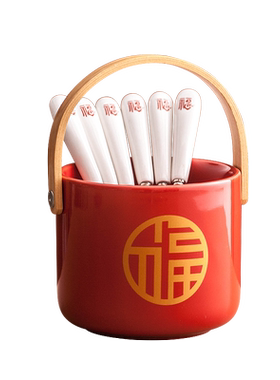 轻奢不锈钢叉子收纳罐