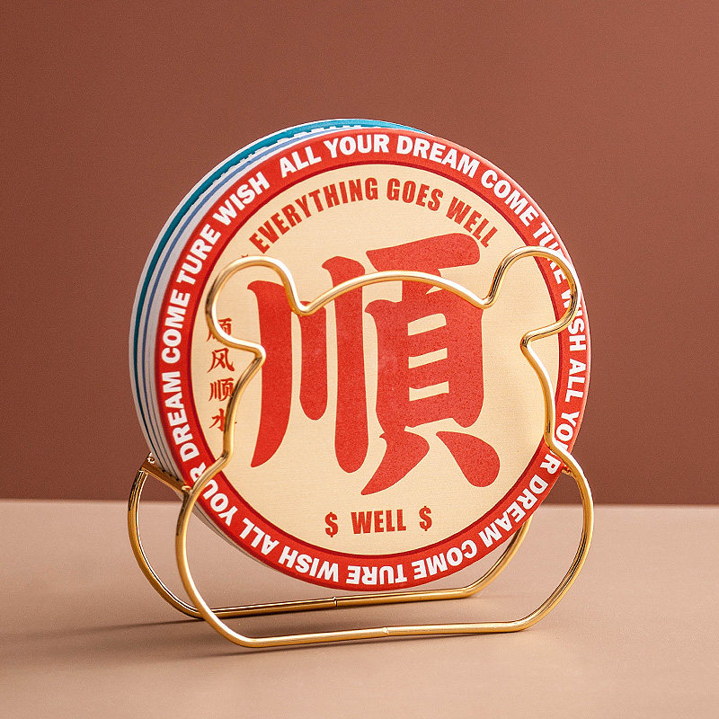 轻奢隔热垫国潮餐桌垫陶瓷防烫垫家用耐高温锅垫碗菜垫盘杯垫加厚