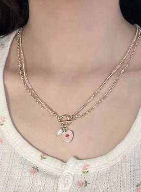 破壳法式少女复古项链