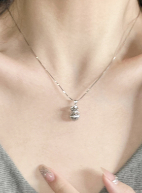 925纯银钱袋子吊坠项链高级感