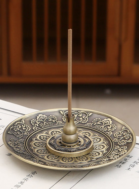 仿古铜莲花香托226341