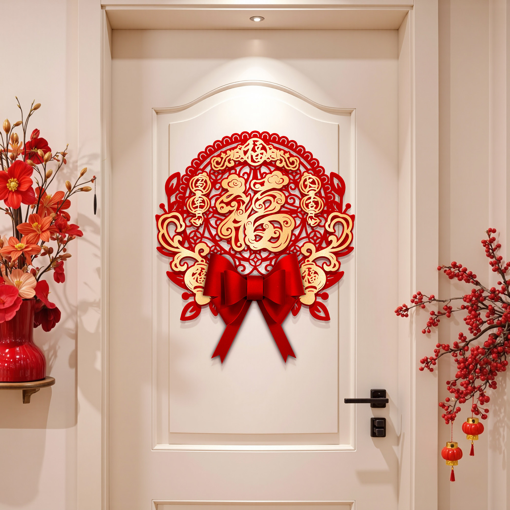 2026马年立体福字门贴磁吸春节新年过年装饰新款高端入户大门贴布,节庆用品/礼品,喜字/剪纸/贴纸,淘宝优惠券,粉丝福利购,淘宝优惠卷