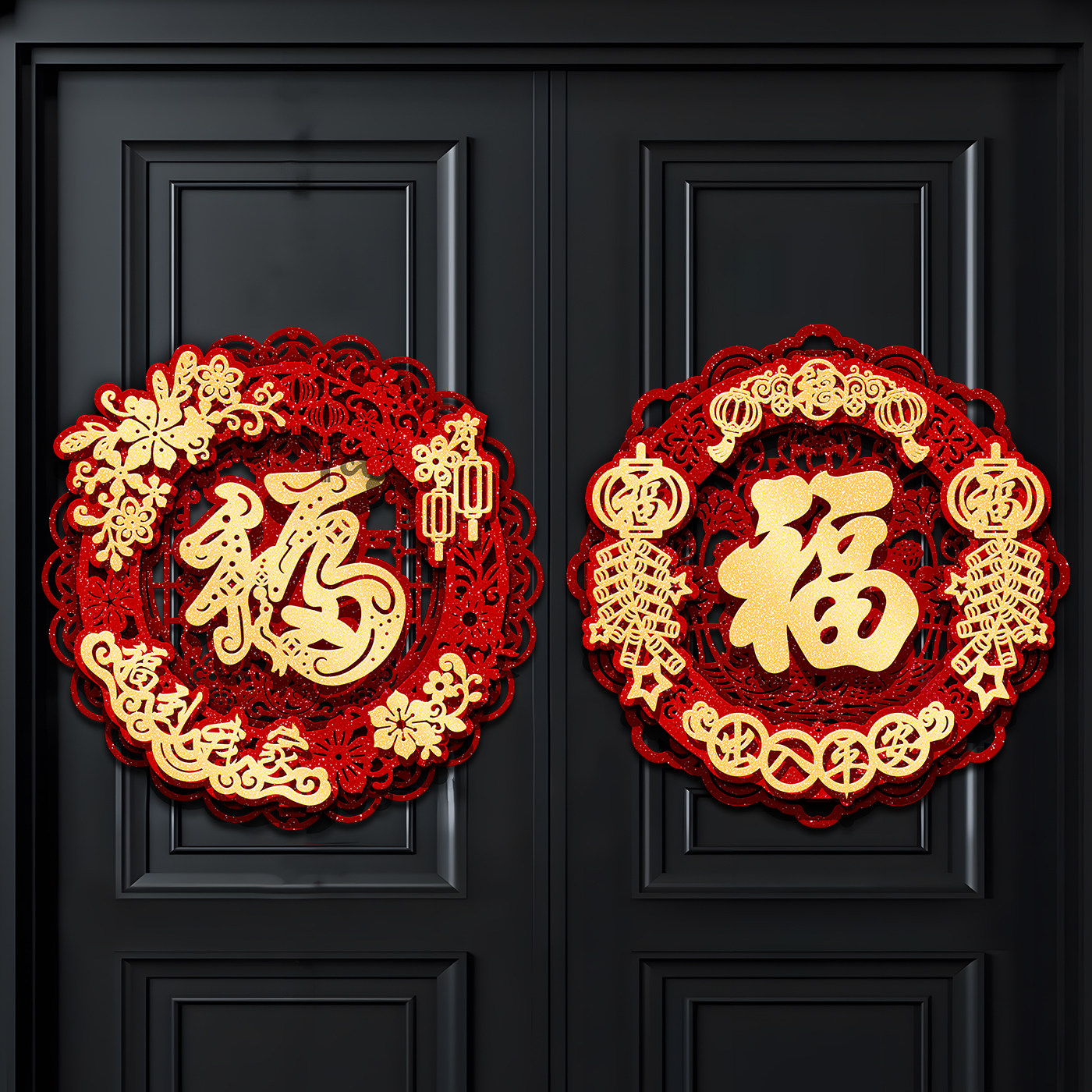 福字门贴挂饰新年装饰场景布置大门贴纸2026马年新款墙贴背胶家用,节庆用品/礼品,福字/窗花/窗贴,淘宝优惠券,粉丝福利购,淘宝优惠卷