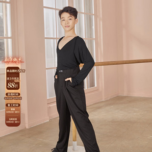 小小ZYM【大地系】裤子垂感慵懒风西裤男童拉丁舞服秋百搭N038