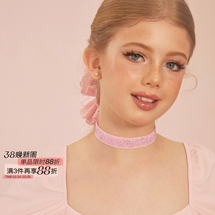 小小ZYM【碎星轨迹】项圈腿环拉丁舞服配饰女童高弹钩扣式 NL03