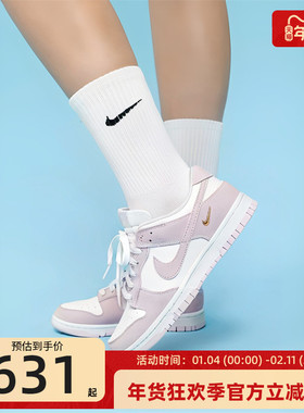 nike耐克女子金钩DUNK运动翻毛皮复古休闲鞋板鞋锐力IO4244-100