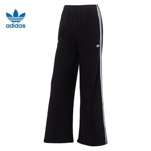 adidasADICOLORWIDE JOGGER 纯棉宽松舒适条纹阔腿运动裤JV7473