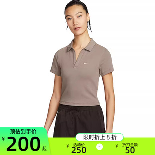 短袖 POLO衫 时尚 214 T恤DV7885 女子运动休闲短款 nike耐克夏季 修身