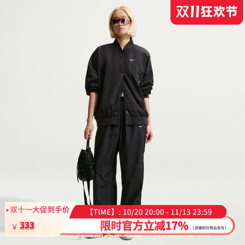 nike耐克女子PARACHUTE运动休闲梭织阔腿长裤锐力IF0335-010