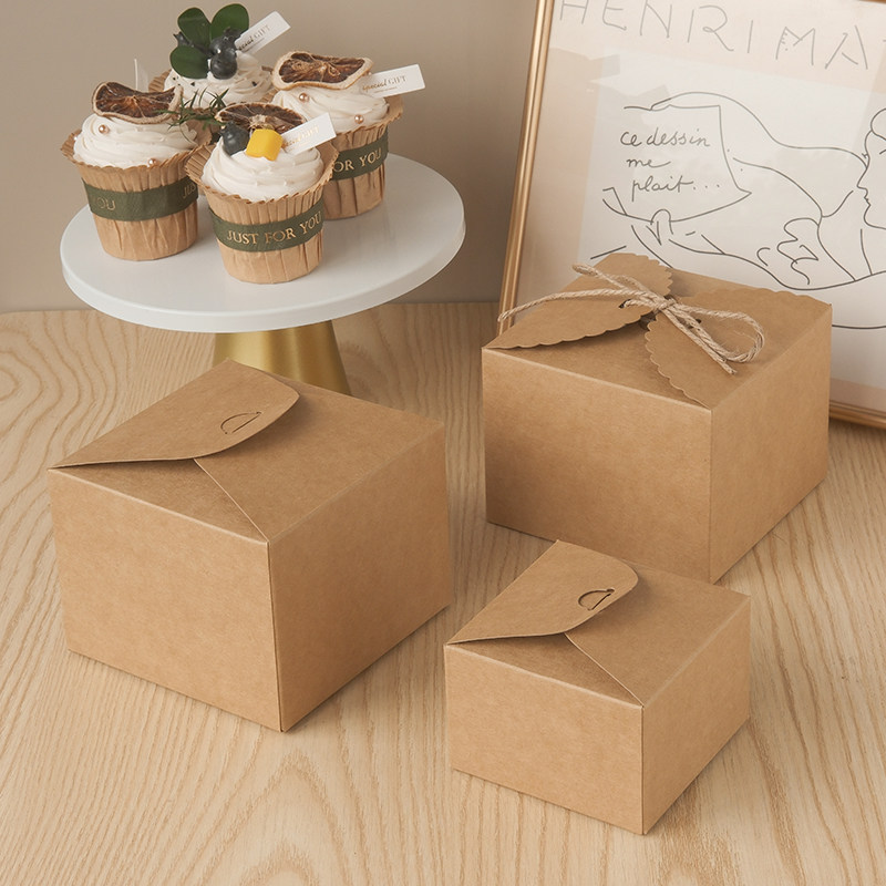 牛皮纸盒礼品盒牛轧糖饼干包装盒方形创意小礼盒喜糖礼物盒可定做