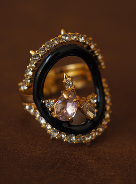 时尚欧美可拆解中古vintage双层复古鬼才设计师alexis bittar戒指