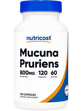 美国直邮Nutricost Mucuna Pruriens黧豆种子提取120粒多巴胺水平
