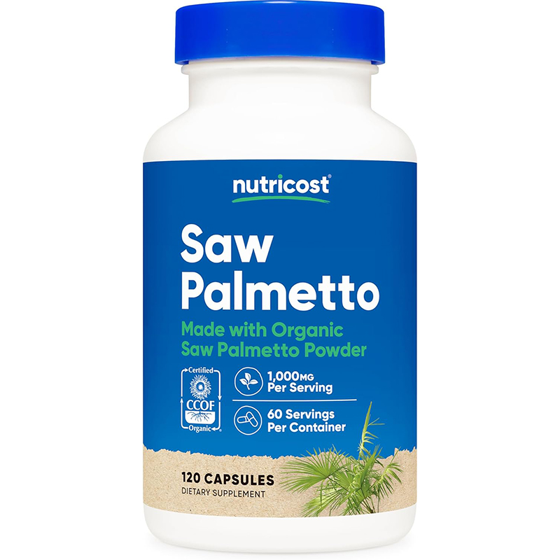 美国Nutricost Saw Palmetto锯棕榈500毫克120粒胶囊尿路前列健康