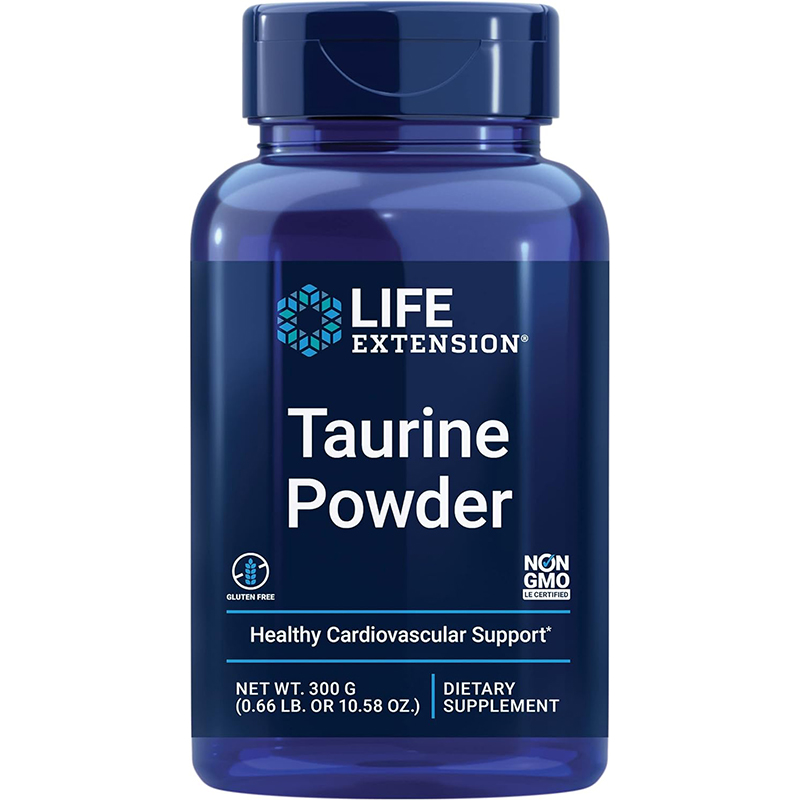 现货Life Extension牛磺酸粉300g 心血管神经健康Taurine Powder