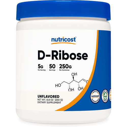 现货美国Nutricost D-Ribose Powder D-核糖粉剂 原味 250克