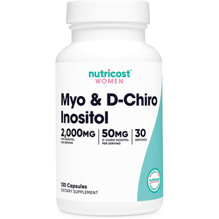 现货美国Nutricost Myo & D-Chiro Inositol女性肌醇2000MG 120粒