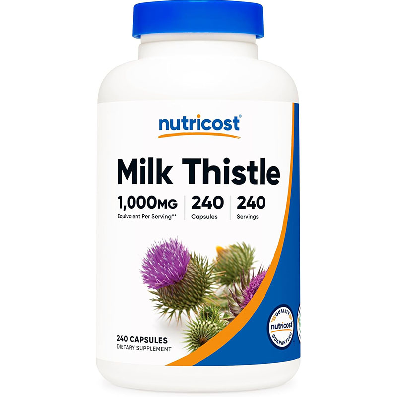 现货美国Nutricost  Milk  Thistle水飞蓟250mg 240粒胶囊 肝脏