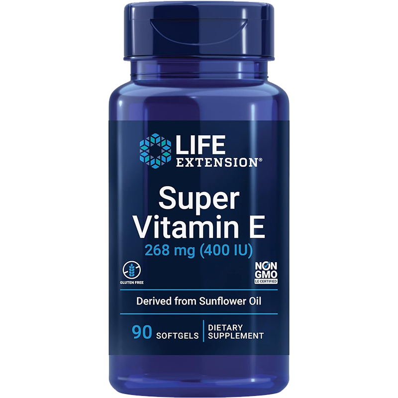 现货Life Extension Super Vitamin E超级维生素E葵花籽油生育酚