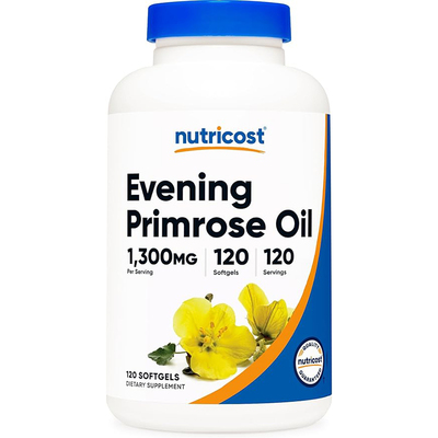 现货美国Nutricost Evening Primrose Oil月见草精油 1300mg120粒