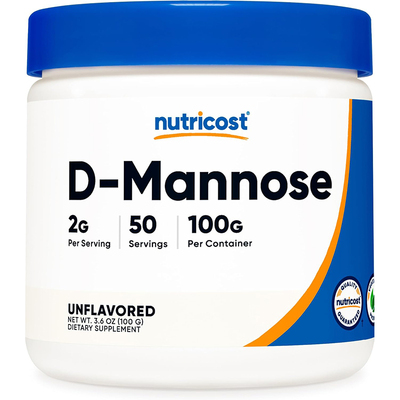美国直邮Nutricost D-Mannose甘露糖粉 100g女性私处泌尿健康保健