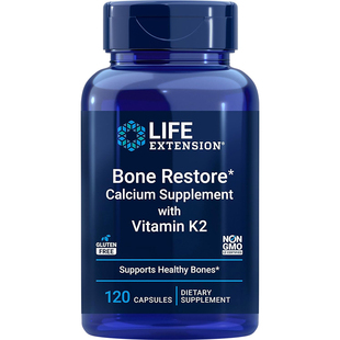 现货Life Extension骨骼营养维生素D K2 钙镁锌120粒Bone Restore
