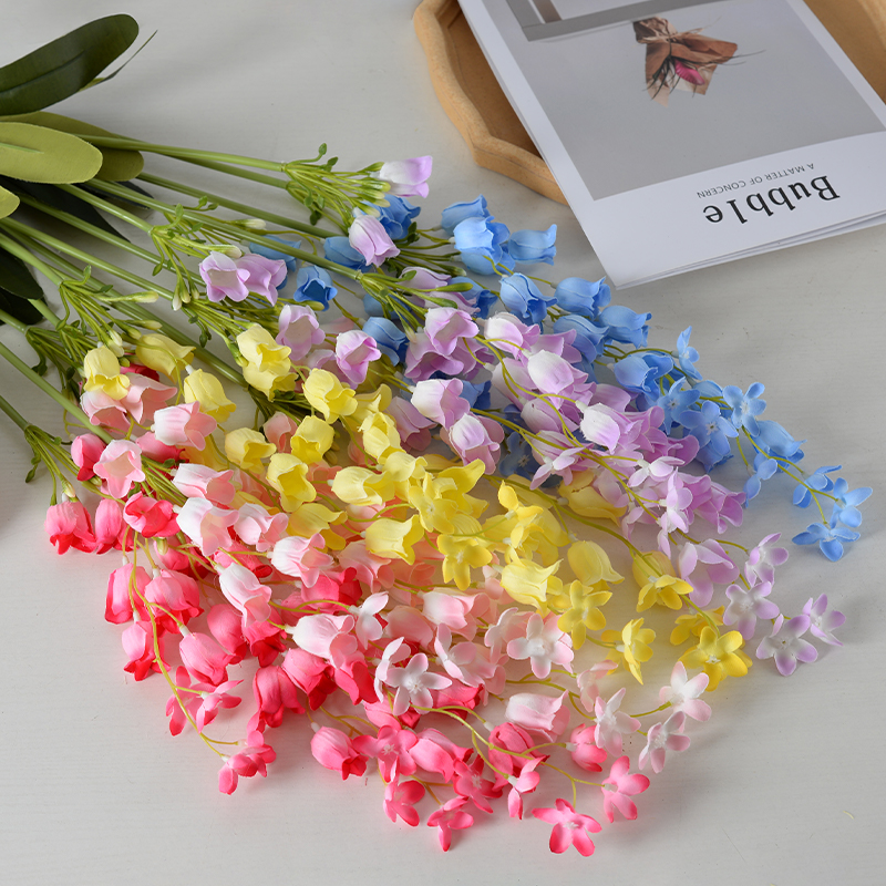 高级感铃兰仿真花假花摆设客厅餐桌室内房间装饰花艺垂感花束摆件