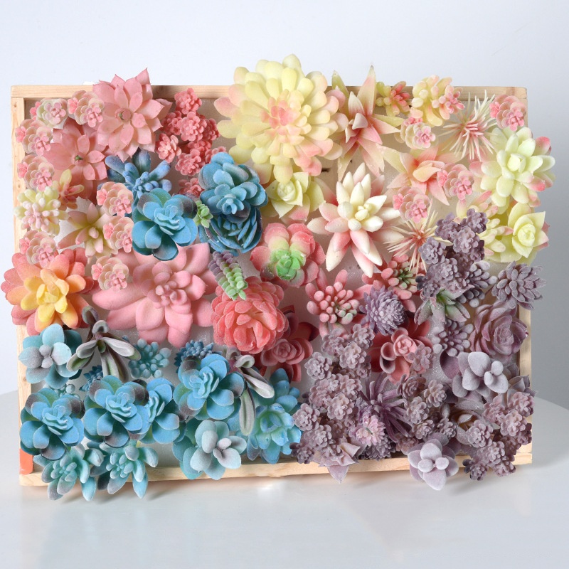 仿真多肉植物绿植假花品种齐全室内家居装饰品摆件组合色系套装