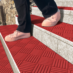 户外楼梯垫定制踏步垫子商用门口红色地毯冬天室外脚垫台阶防滑垫